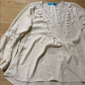 Cream peasant blouse